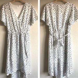 sienna sky floral faux wrap dress